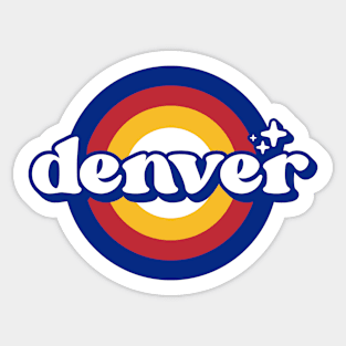 Vintage Denver Sunset Seal // Retro City Emblem for Denver, Colorado Sticker